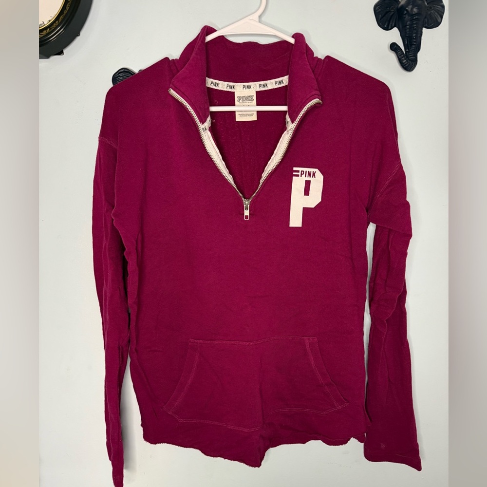 Victoria's Secret PINK Women's Deep Red Cowl Sweater